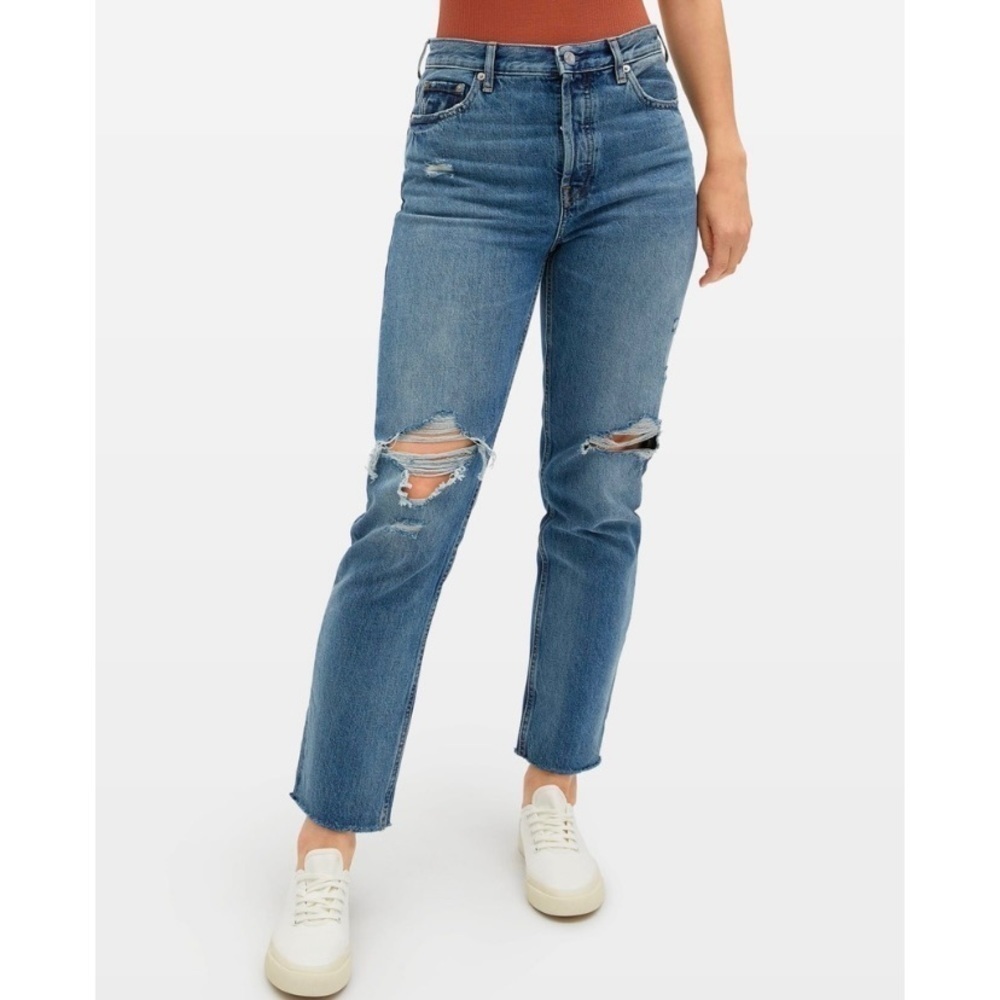 Everlane The 90s‎ Cheeky Jean in Destructed 25 Ankle